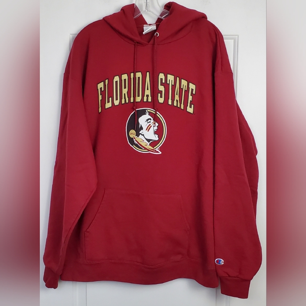 Champion NCAA Florida State Seminoles Hooded Sweatshirt READ - Size 2XL - GUC